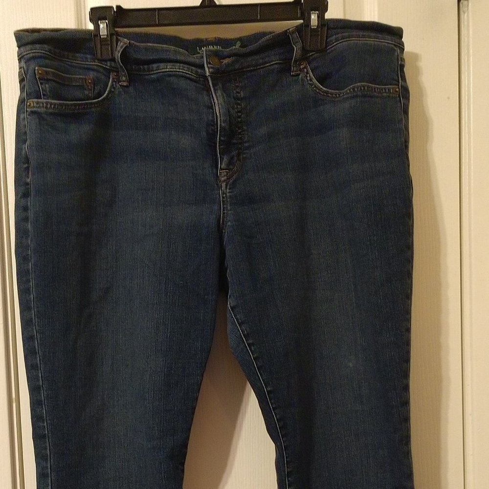 Ralph Lauren Women's Plus Size Dark Wash Jeans